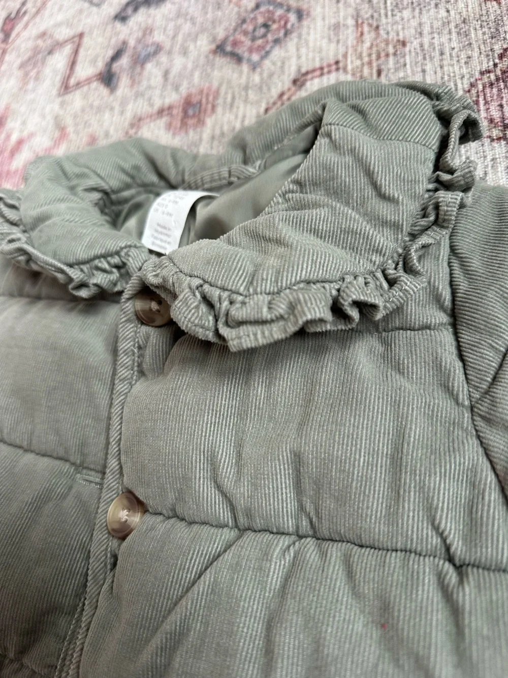 H&M 9M Olive Green Quilted Puffer Jacket